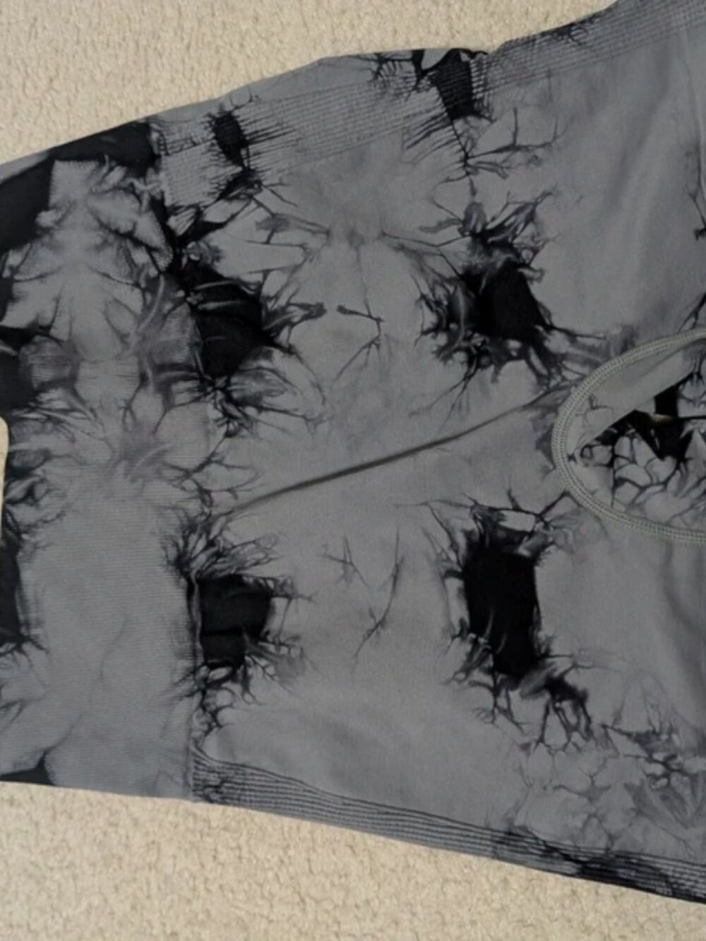 Scrunch butt spandex hh waisted Marble ink tye die gym athletic bike shorts